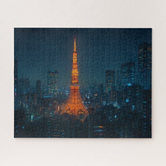 サイバーパンク東京タワー/Cyberpunk Tokyo Tower Legpuzzel (Horizontaal)