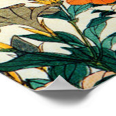 サ キ 小 鳥, 北 Satsuki Azalea en Bird, Hokusai Poster (Hoek)