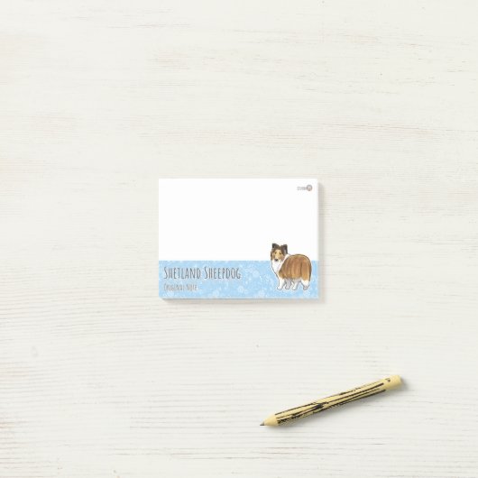 シェットランドシープドックのワンポイント4 ポストイット POST-IT® NOTES (Op bureau)