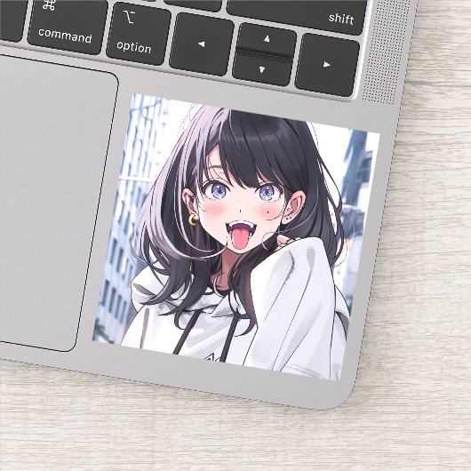 シール｜あっかんベーJK｜寿司娘 GenerativeAI Sticker (Detail)