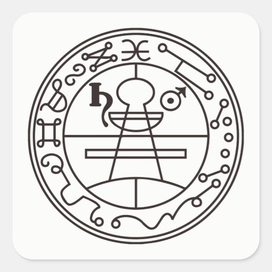 【シール】ソロモンの封印 - The Seal of Solomon Vierkante Sticker (Voorkant)
