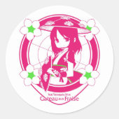シール☆Moe_hanagasa01 Ronde Sticker (Voorkant)