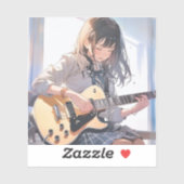 シール Seal|ギターJK 寿司娘 GenerativeAI Sticker (Vel)