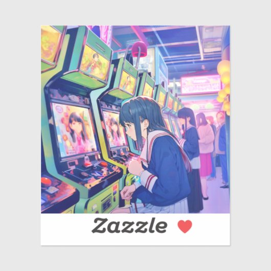 シール Seal|ゲーセンJK 寿司娘 GenerativeAI Sticker (Vel)