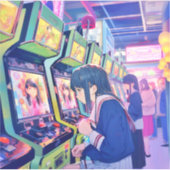 シール Seal｜ゲーセンJK 寿司娘 GenerativeAI Sticker (Voorkant)