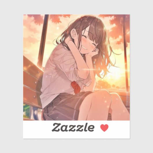 シール Seal|夕日JK 寿司娘 GenerativeAI Sticker (Vel)