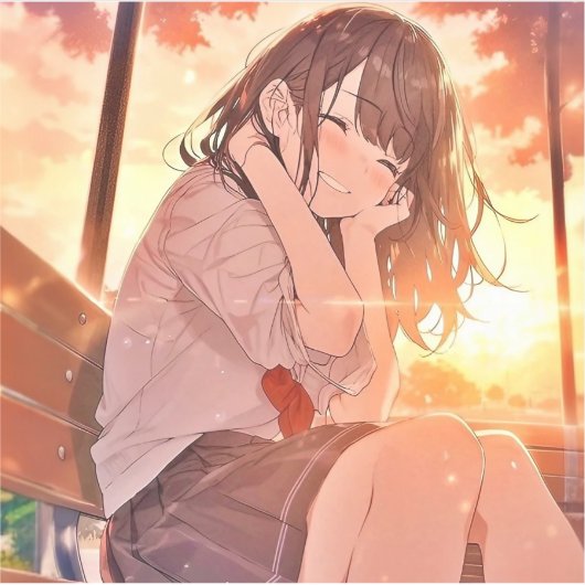 シール Seal｜夕日JK 寿司娘 GenerativeAI Sticker (Voorkant)