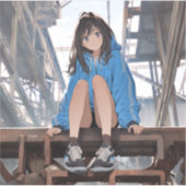 シール Seal｜放課後JK02 寿司娘 GenerativeAI Sticker (Voorkant)