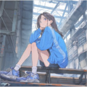 シール Seal｜放課後JK 寿司娘 GenerativeAI Sticker (Voorkant)