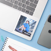 シール Seal｜放課後JK 寿司娘 GenerativeAI Sticker (Laptop met iPhone)