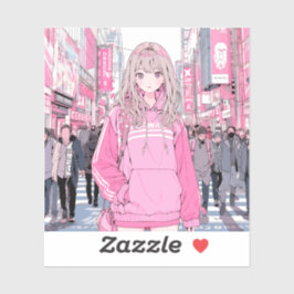 シール Seal｜Pretty Pink 寿司娘 GenerativeAI Sticker