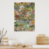 シ マ タ カ コ Iedereen slaapt Poster (Keuken)