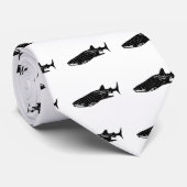 ジンベイザメ　whale shark, rhincodon typus　切り絵 stropdas (Opgerold)