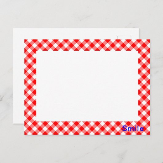 ス マ ガルB&R1000000000000000000000000000インギムチェックレッドN0 BRIEFKAART (Voorkant / Achterkant)