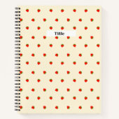 タイトル カスタム いちご(アイボリー) ノートブック NOTITIEBOEK (Voorkant)