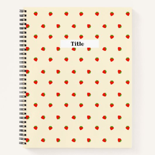タイトル　カスタム　いちご(アイボリー)   ノートブック NOTITIEBOEK (Voorkant)