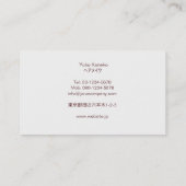 ターコイズェ イ ク リ ネ ン と ゴ ー ル ド サ ー ク ル サ ロ ンフ VISITEKAARTJE (Achterkant)