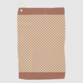 タータンチェック(ブラウン ) GOLFHANDDOEK (Voorkant)