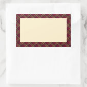 タータンチェック(ワインレッド)        RECHTHOEKIGE STICKER (Tas)