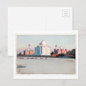 タ ー ジ・ハ ル, Taj Mahal, Agra, Hiroshi Yoshida, Woodc Briefkaart (Voorkant / Achterkant)
