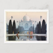 タ ー ジ・ハ ル, Taj Mahal, Hiroshi Yoshida, Woodcut Briefkaart (Voorkant)