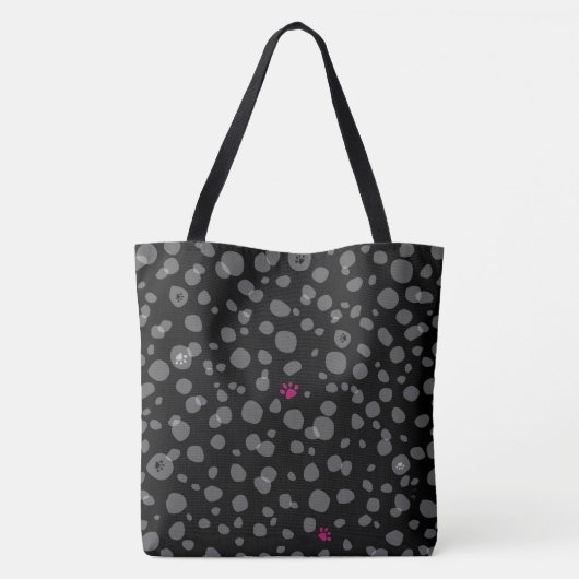 ダルメシアンの気持ち。ブラックバック TOTE BAG (Achterkant)