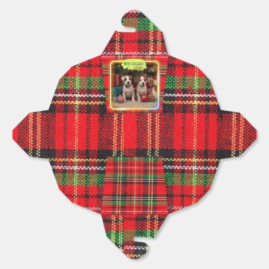 チェック柄がかわいいジャックラッセルテリアの子犬たちとクリスマス♡ BEDANKDOOSJES (Ongevouwen)