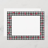 チェリー&ギンガムチェック(ブラック) BRIEFKAART (Voorkant / Achterkant)