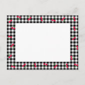 チェリー&ギンガムチェック(ブラック) BRIEFKAART (Voorkant)