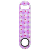 チェリー＆チェック（ピンク） スピード栓抜き SPEED FLESSENOPENER (Achterkant)