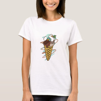 チョコミントアイスアヒル T-SHIRT