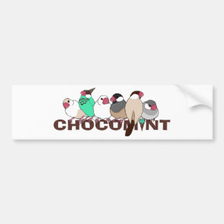チョコミント 文鳥 BUMPERSTICKER