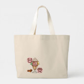 チョコレートパフェ かわいい甘党♡ GROTE TOTE BAG (Achterkant)