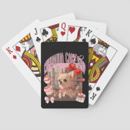 チワワのケーキ屋さん、ケーキ、子犬、チェリー、リボン、ガーリー好きのための POKERKAARTEN