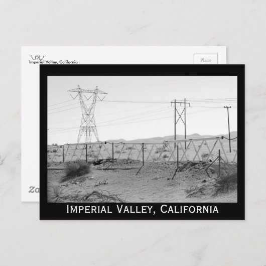 ¯\_(ツ)_/ ¯ Shrug Electricity Desert California Briefkaart (Voorkant / Achterkant)