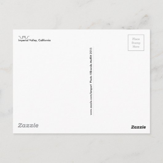 ¯\_(ツ)_/ ¯ Shrug Electricity Desert California Briefkaart (Achterkant)
