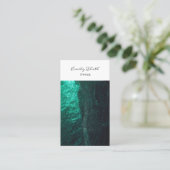 ディープグリーンのグラデーションが綺麗な VISITEKAARTJE (Staand voorkant)