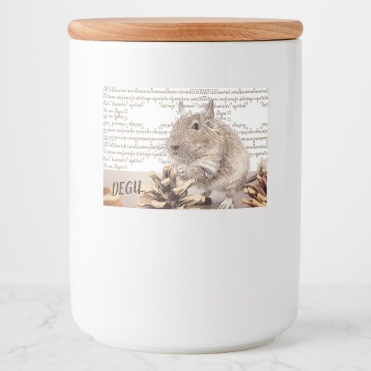 デグーの入れ物　　◈Rodent◈ Voedselcontainer Etiket (Voorkant)
