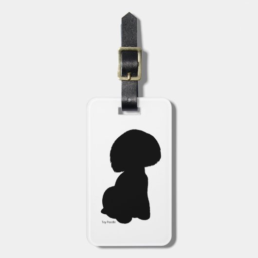 トイプードル ラゲージタグ toy poodle Luggage tag Bagagelabel (Voorkant verticaal)