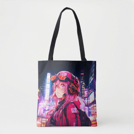 トートバッグ|VACHABORG グッズ「ピンクメカニカルガールの探検」 TOTE BAG (Voorkant)