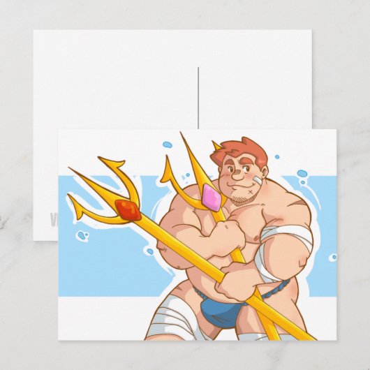 ト イ ン ト [trident & fundoshi] briefkaart (Voorkant / Achterkant)