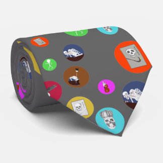 ドット柄のドクロ（Skeleton of dot pattern） Stropdas