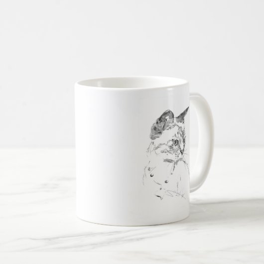 ドローイングマグカップ KOFFIEMOK (Voorkant rechts)