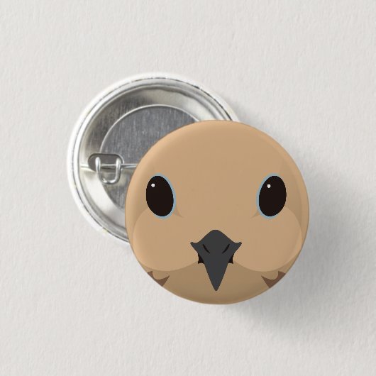 ナゲキバト-Mourning dove Ronde Button 3,2 Cm (Voorkant /achterkant)
