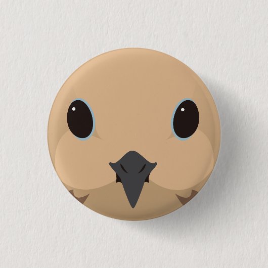 ナゲキバト-Mourning dove Ronde Button 3,2 Cm (Voorkant)