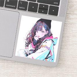 ニット帽JKシール｜寿司娘 Seal GenerativeAI Sticker