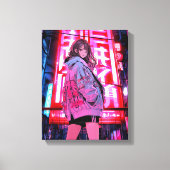 ネオンJKアートパネル|寿司娘 Art Panel GenerativeAI Canvas Afdruk (Voorkant)