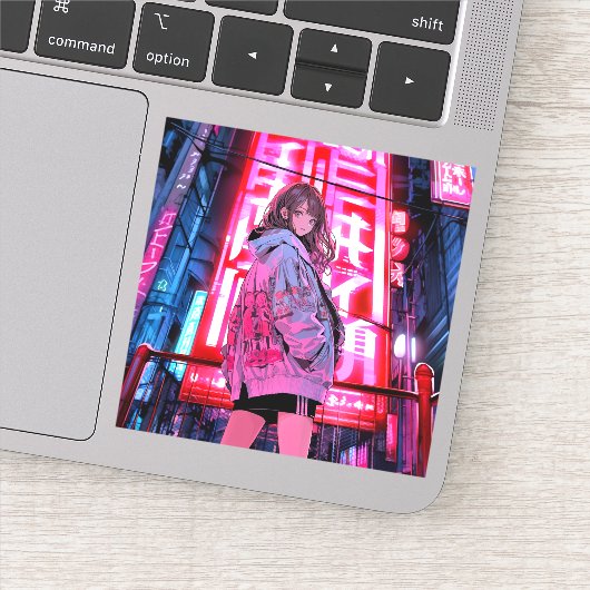 ネオンJKシール Seal|寿司娘 GenerativeAI Sticker (Detail)