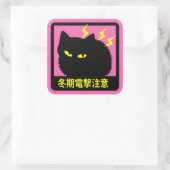 ネコ冬期電撃注意ステッカー VIERKANTE STICKER (Tas)