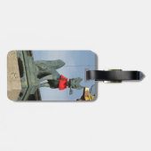 ネ van de keuken キ (Fox) met Key in Mouth Bagagelabel (Achterkant horizontaal)